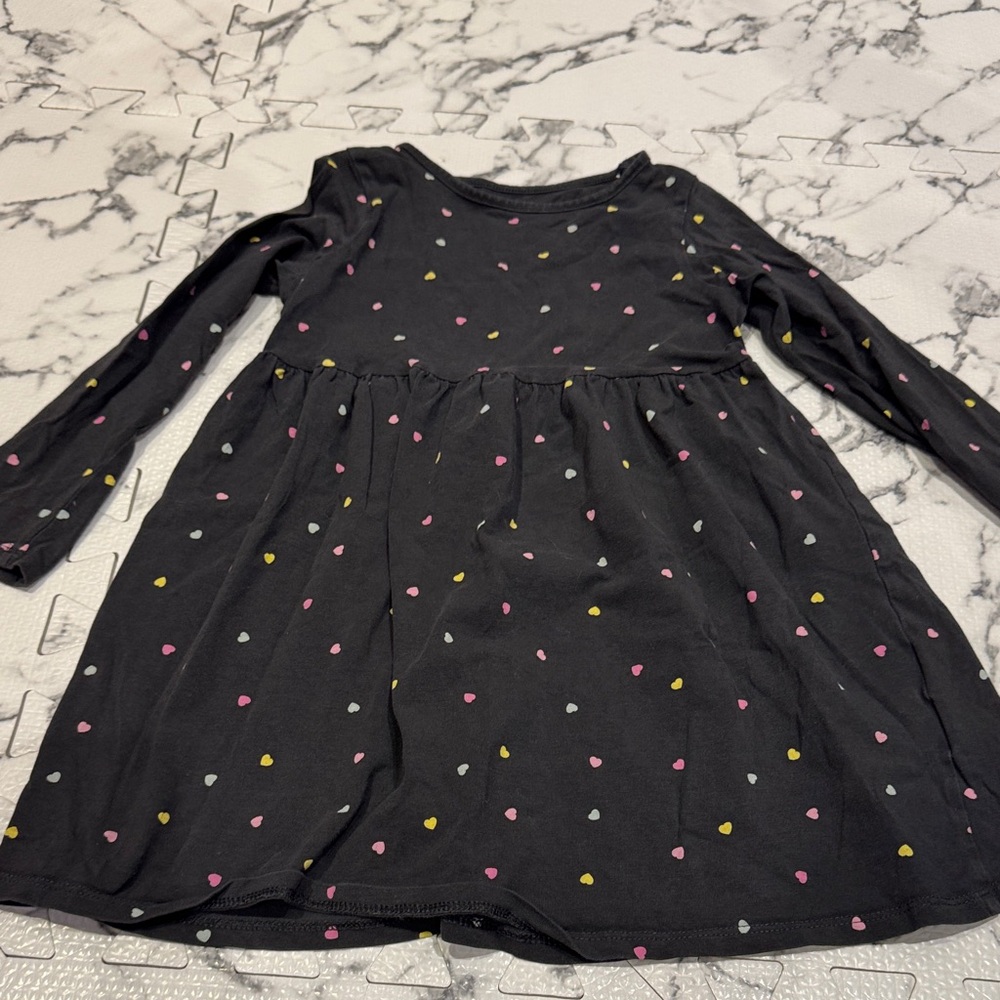 H&M black dress with hearts